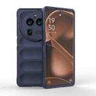 For OPPO Find X6 Pro 5G Magic Shield TPU + Flannel Phone Case(Dark Blue) - 1