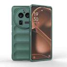 For OPPO Find X6 Pro 5G Magic Shield TPU + Flannel Phone Case(Dark Green) - 1