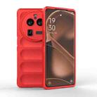 For OPPO Find X6 Pro 5G Magic Shield TPU + Flannel Phone Case(Red) - 1