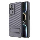 For Xiaomi Redmi K60E Wavy Texture TPU Phone Case with Lens Film(Grey) - 1