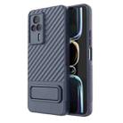 For Xiaomi Redmi K60E Wavy Texture TPU Phone Case with Lens Film(Royal Blue) - 1