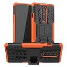 For OnePlus 8 Tire Texture Shockproof TPU + PC Protective Case with Holder(Orange) - 1