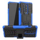 For OnePlus 8 Tire Texture Shockproof TPU + PC Protective Case with Holder(Blue) - 1