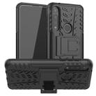 For Motorola Moto G Power Tire Texture Shockproof TPU + PC Protective Case with Holder(Black) - 1