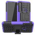 For Motorola Moto G Power Tire Texture Shockproof TPU + PC Protective Case with Holder(Purple) - 1