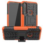 For Motorola Moto G Power Tire Texture Shockproof TPU + PC Protective Case with Holder(Orange) - 1