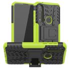 For Motorola Moto G Power Tire Texture Shockproof TPU + PC Protective Case with Holder(Green) - 1
