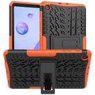 For Samsung Galaxy Tab A 8.4 2020 Tire Texture Shockproof TPU + PC Protective Case with Holder(Orange) - 1