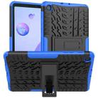 For Samsung Galaxy Tab A 8.4 2020 Tire Texture Shockproof TPU + PC Protective Case with Holder(Blue) - 1