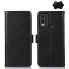 For Nokia C22 4G Crazy Horse Top Layer Cowhide Leather Phone Case(Black) - 1