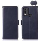 For Nokia C22 4G Crazy Horse Top Layer Cowhide Leather Phone Case(Blue) - 1