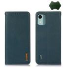 For Nokia C12 4G KHAZNEH Nappa Top Layer Cowhide Leather Phone Case(Green) - 1