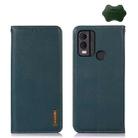 For Nokia C22 4G KHAZNEH Nappa Top Layer Cowhide Leather Phone Case(Green) - 1