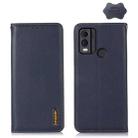 For Nokia C22 4G KHAZNEH Nappa Top Layer Cowhide Leather Phone Case(Blue) - 1