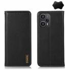 For Xiaomi Redmi Note 12 Turbo 5G KHAZNEH Nappa Top Layer Cowhide Leather Phone Case(Black) - 1