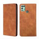 For Infinix Hot 11 Play Skin Feel Magnetic Horizontal Flip Leather Phone Case(Light Brown) - 1