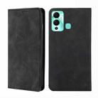 For Infinix Hot 12 Play Skin Feel Magnetic Horizontal Flip Leather Phone Case(Black) - 1