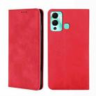 For Infinix Hot 12 Play Skin Feel Magnetic Horizontal Flip Leather Phone Case(Red) - 1