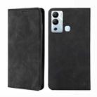For Infinix Hot 12i Skin Feel Magnetic Horizontal Flip Leather Phone Case(Black) - 1