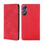 For Infinix Hot 20 4G Skin Feel Magnetic Horizontal Flip Leather Phone Case(Red) - 1