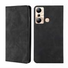 For Infinix Hot 20i Skin Feel Magnetic Horizontal Flip Leather Phone Case(Black) - 1
