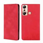 For Infinix Hot 20i Skin Feel Magnetic Horizontal Flip Leather Phone Case(Red) - 1