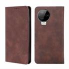 For Infinix Note 12 Pro 4G/Note 12 2023 Skin Feel Magnetic Horizontal Flip Leather Phone Case(Dark Brown) - 1