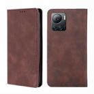 For Infinix Note 12 VIP Skin Feel Magnetic Horizontal Flip Leather Phone Case(Dark Brown) - 1