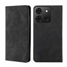 For Infinix Smart 7 Skin Feel Magnetic Horizontal Flip Leather Phone Case(Black) - 1