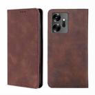 For Infinix Zero 20 Skin Feel Magnetic Horizontal Flip Leather Phone Case(Dark Brown) - 1