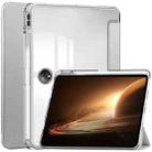 For OPPO Pad 2 3-Fold Clear Back Cover Leather Smart Tablet Case(Silver) - 1