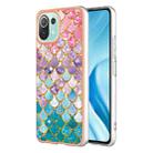 For Xiaomi 11 Lite Electroplating IMD TPU Phone Case(Colorful Scales) - 1