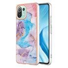 For Xiaomi 11 Lite Electroplating IMD TPU Phone Case(Blue Marble) - 1