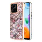 For Xiaomi Redmi 10C Electroplating IMD TPU Phone Case(Pink Scales) - 1
