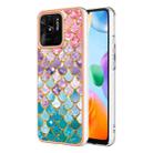 For Xiaomi Redmi 10C Electroplating IMD TPU Phone Case(Colorful Scales) - 1
