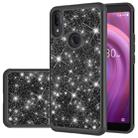 For Alcatel 3V (2019) Glitter Powder Contrast Skin Shockproof Silicone + PC Protective Case(Black) - 1