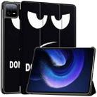 For Xiaomi Pad 6 / 6 Pro Custer Painted 3-Fold Stand Leather Smart Tablet Case(Big Eye ME) - 1