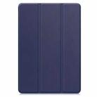 For Xiaomi Pad 7 / 7 Pro Custer Solid Color 3-Fold Stand Leather Smart Tablet Case(Dark Blue) - 2
