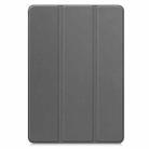 For Xiaomi Pad 7 / 7 Pro Custer Solid Color 3-Fold Stand Leather Smart Tablet Case(Grey) - 2