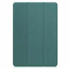 For Xiaomi Pad 7 / 7 Pro Custer Solid Color 3-Fold Stand Leather Smart Tablet Case(Green) - 2