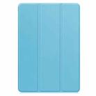 For Xiaomi Pad 7 / 7 Pro Custer Solid Color 3-Fold Stand Leather Smart Tablet Case(Sky Blue) - 2