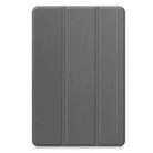 For Xiaomi Redmi Pad 2 Custer Texture 3-Fold Holder Leather Smart Tablet Case(Grey) - 2