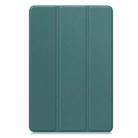 For Xiaomi Redmi Pad 2 Custer Texture 3-Fold Holder Leather Smart Tablet Case(Green) - 2