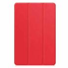For Xiaomi Redmi Pad 2 Custer Texture 3-Fold Holder Leather Smart Tablet Case(Red) - 2