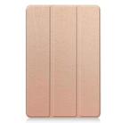 For Xiaomi Redmi Pad 2 Custer Texture 3-Fold Holder Leather Smart Tablet Case(Rose Gold) - 2