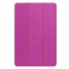 For Xiaomi Redmi Pad 2 Custer Texture 3-Fold Holder Leather Smart Tablet Case(Purple) - 2