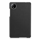 For Xiaomi Redmi Pad SE 8.7 Custer Texture 3-Fold Holder Leather Smart Tablet Case(Black) - 3