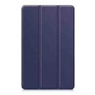 For Xiaomi Redmi Pad SE 8.7 Custer Texture 3-Fold Holder Leather Smart Tablet Case(Dark Blue) - 2