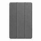 For Xiaomi Redmi Pad SE 8.7 Custer Texture 3-Fold Holder Leather Smart Tablet Case(Grey) - 2