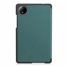 For Xiaomi Redmi Pad SE 8.7 Custer Texture 3-Fold Holder Leather Smart Tablet Case(Green) - 3